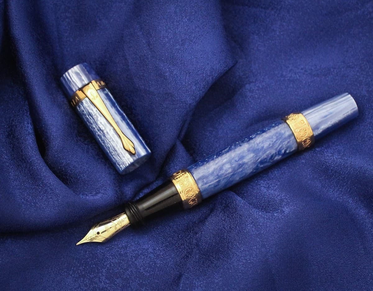 Ancora Perla Limited Edition Blue and Vermeil Fountain Pen