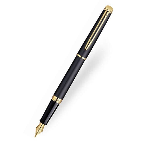 Waterman Hemisphere Matt Black Gold Trim Fountain Pen