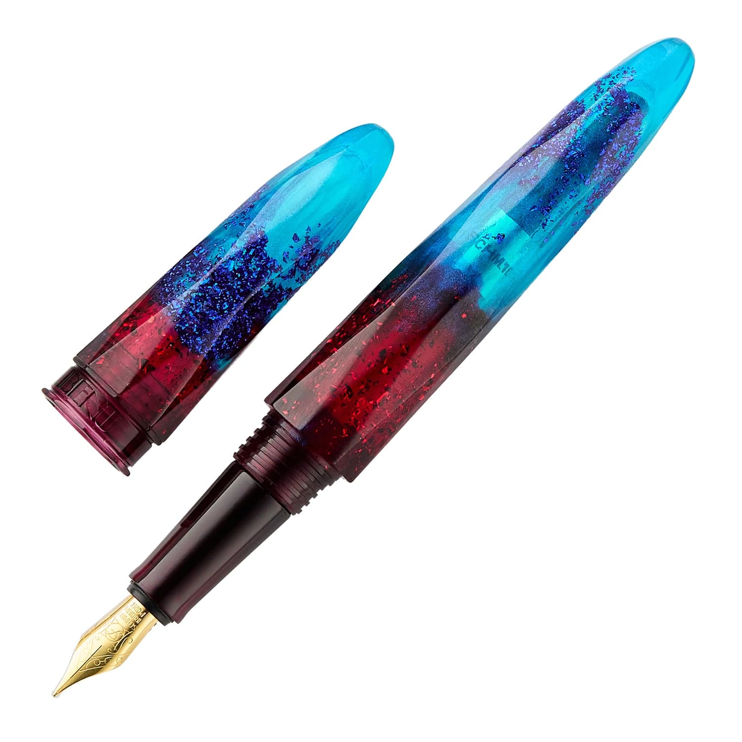 BENU Briolette Fountain Pen - Fiery Azure