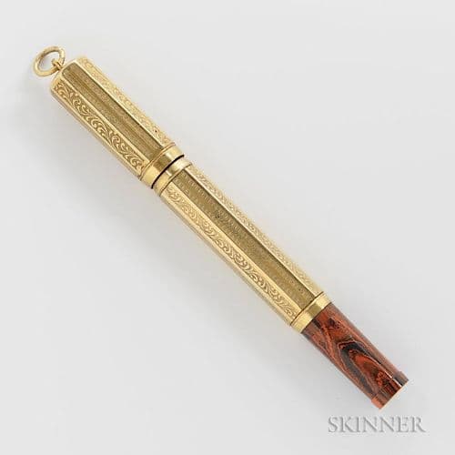 Waterman 42 Continental Faceted Overlay Ring-top Safety Pen