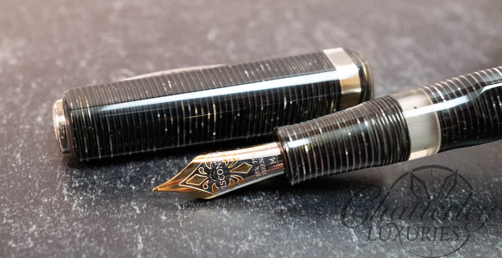 Visconti Wall Street Grey Celluloid Limited Edition Fountain Pen
