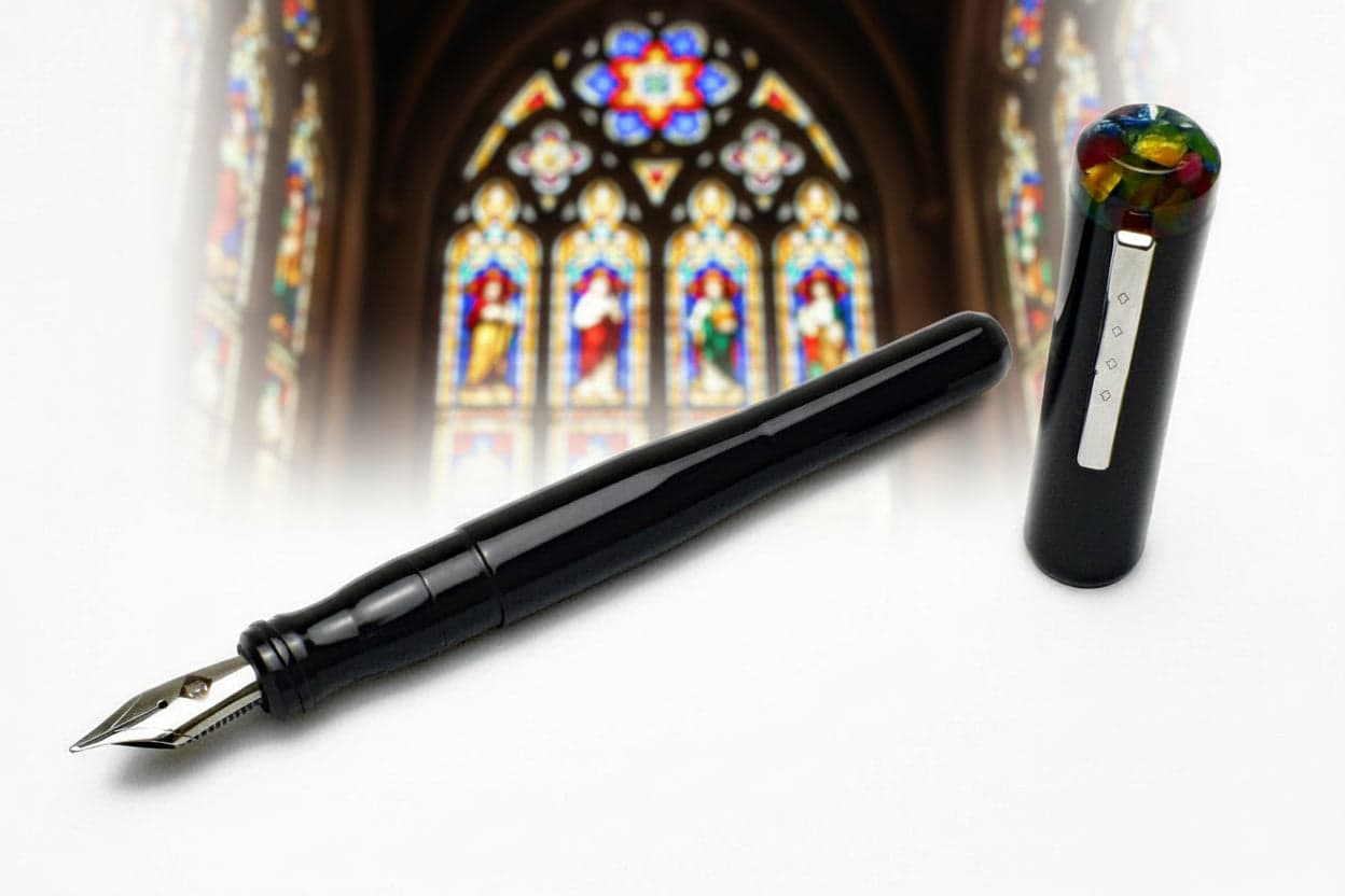 Franklin-Christoph Model 02 Intrinsic Fountain Pen - Black Cathedral