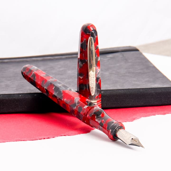 Stipula Etruria Faceted Red Currant Fountain Pen