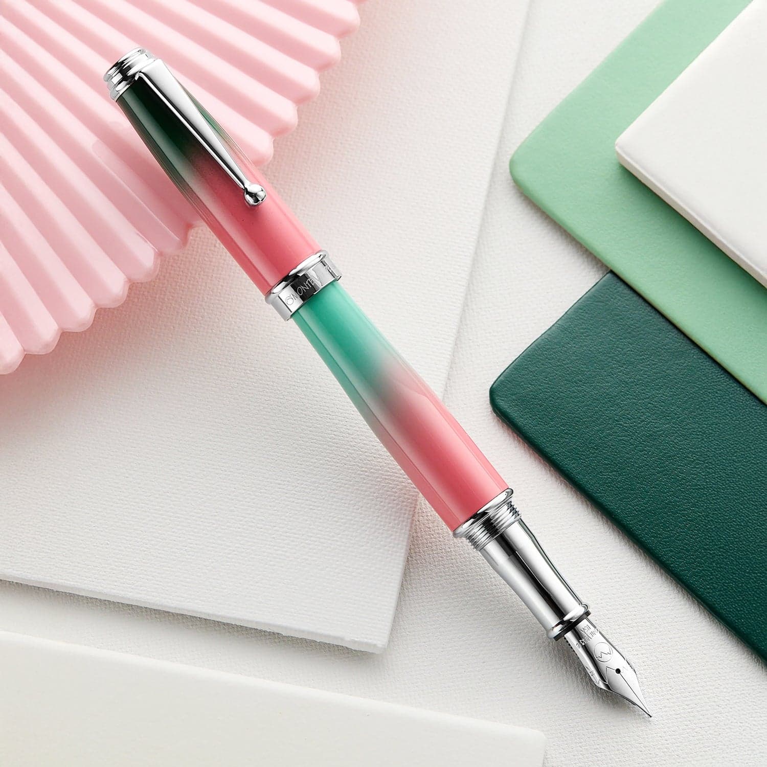 Monteverde Invincia Deluxe Fountain Pen - Watermelon Ombré (SE)